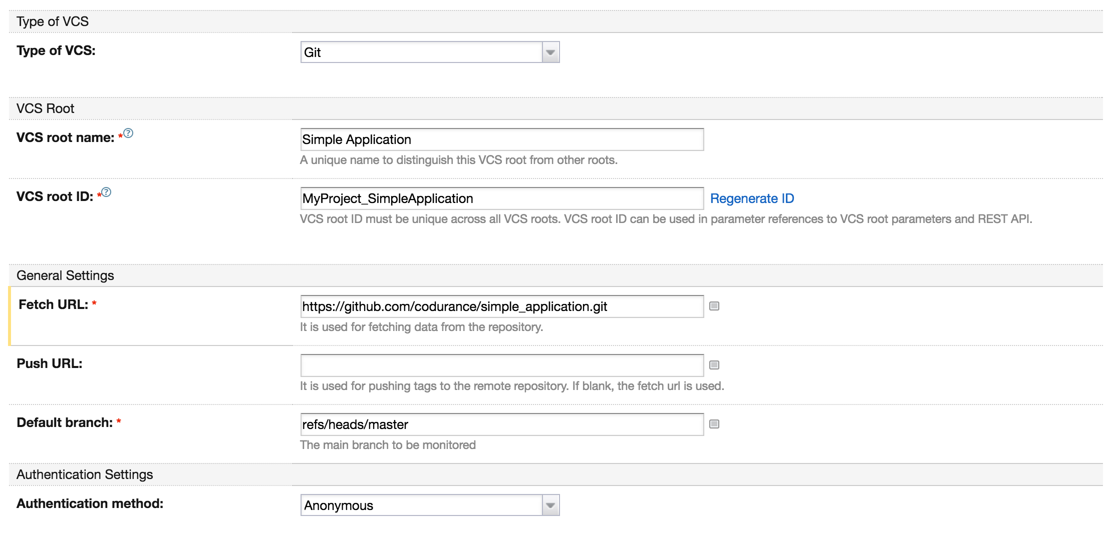 Version Control Configuration