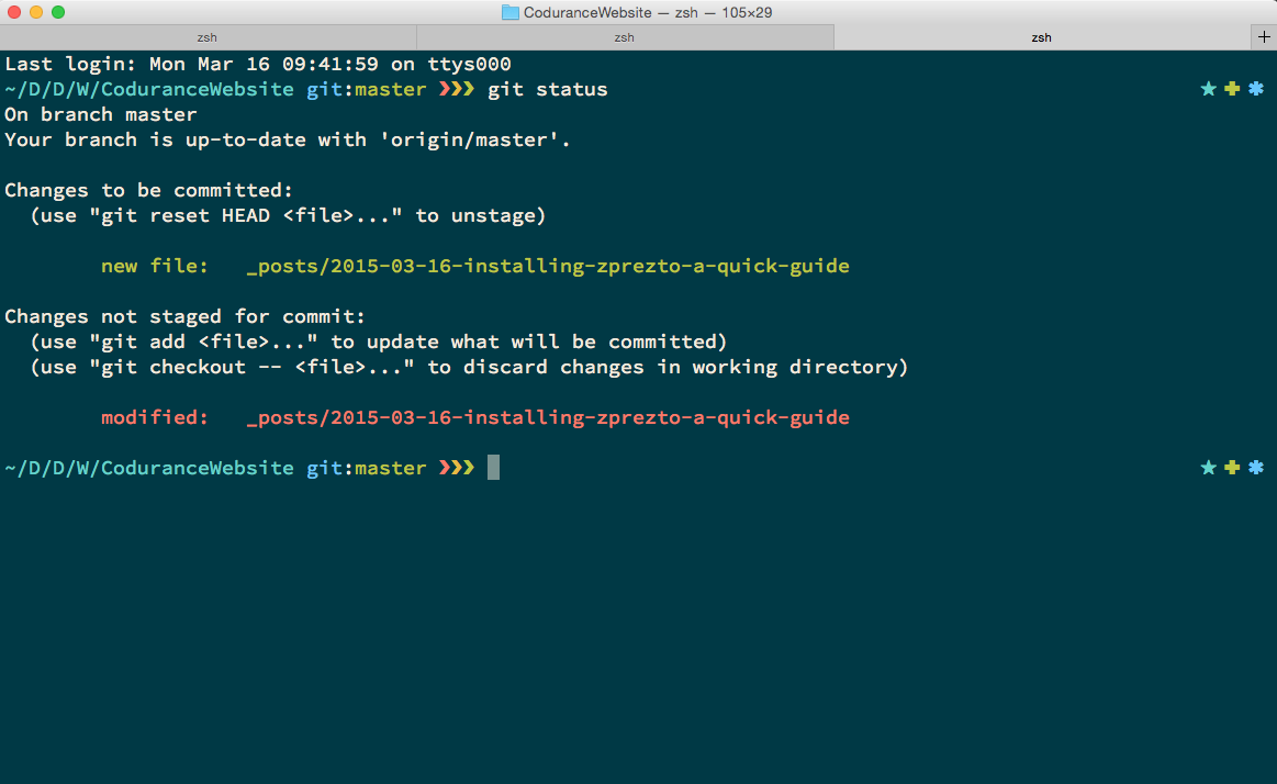 How to install Prezto with Zsh for your OS X Terminal