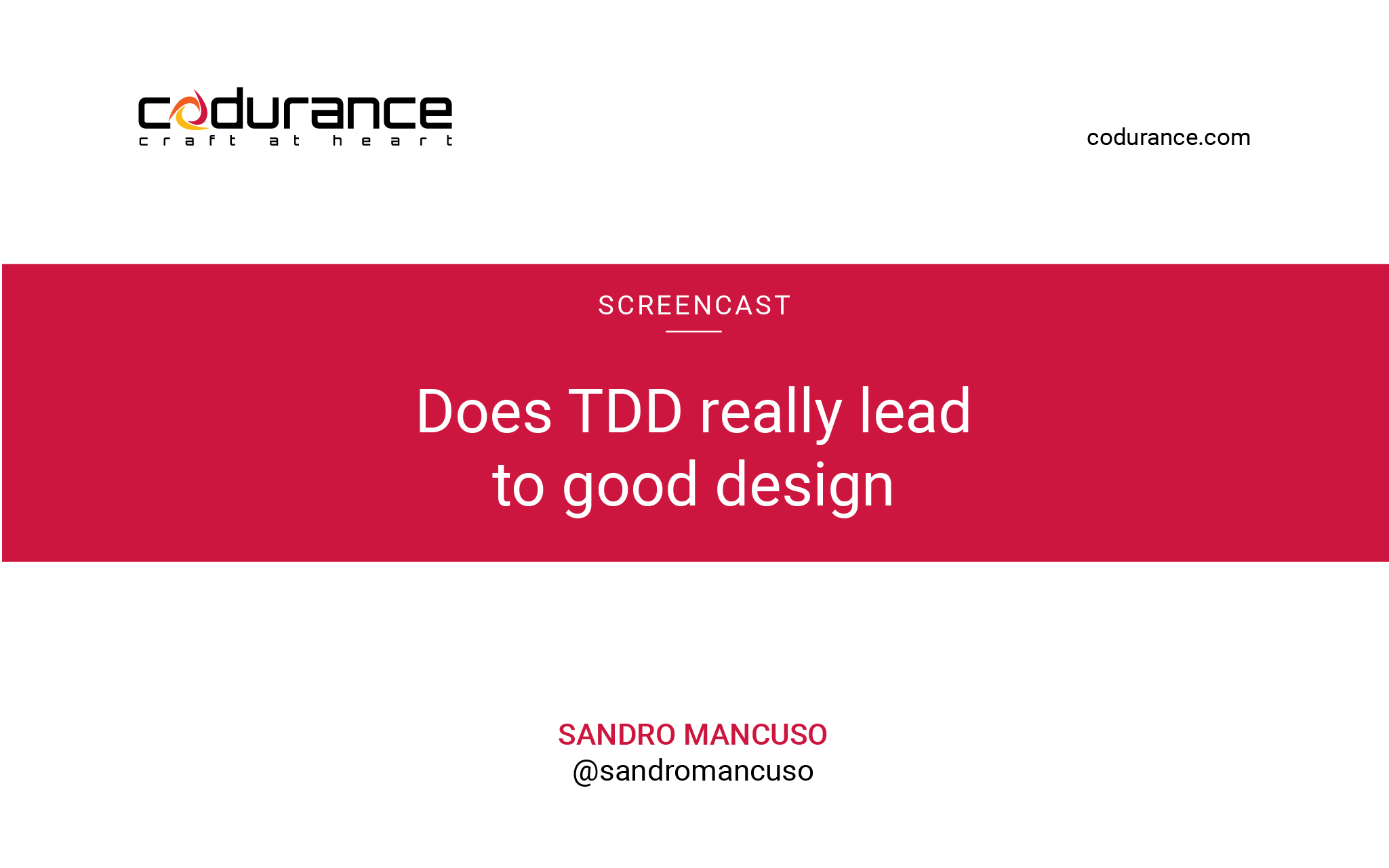 Does TDD really lead to good design